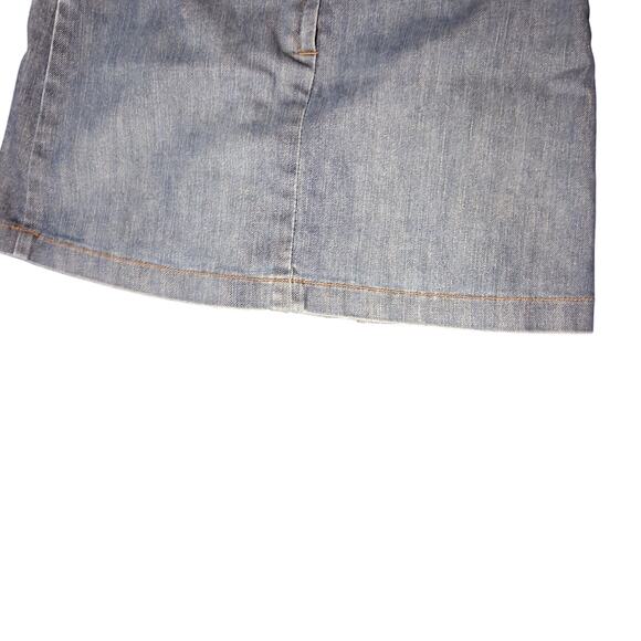 Y2K Juicy Couture Pleated Mini Skirt ONE SIDE HAS FADING Denim Front Pockets - Picture 8 of 11